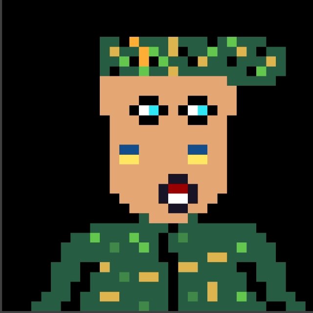 The Ukrainian defender of NFT can be seen on the link in the hat. Price 0.01 ETH ($ 30) #nft #nfts #nfcollector #nftcommunity #nftthainland #nftdrop #nftdrops #nftgiveaway #nftproject #ethnft #openseanft