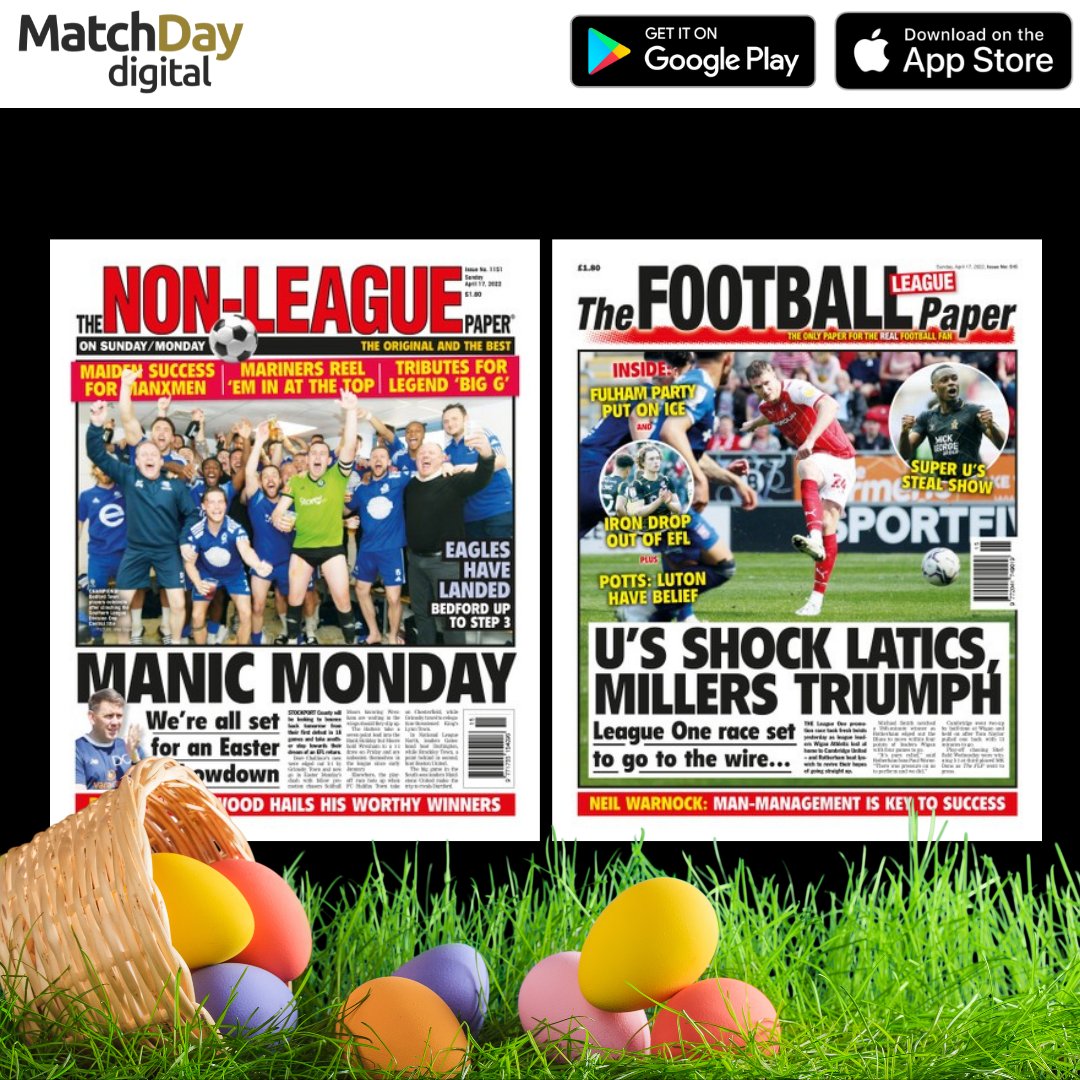The latest <a href="/NonLeaguePaper/">The Non-League Paper</a> &amp; <a href="/TheLeaguePaper/">The Football League Paper</a> are ready and waiting for you now.  Downloads are available on <a href="/MatchdayDigital/">MatchDay digital</a>.  #footballnews #teampassion #digitalmedia