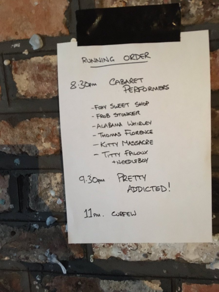 LivHorrorClub's tweet image. Running order for the night. Don’t miss out folks!!! #prettyaddicted