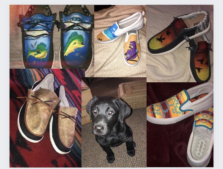 HunterKana's tweet photo. Howdy! 
My sweet Daisy Mae had to undergo 2 major surgeries which was around $3000.
I’m out of work taking care of her for the week but I make custom shoes on the side! All proceeds go towards daisy’s recovery🥰

Message me for details &amp; feel free to share❣️ https://t.co/XdFedIVtvk