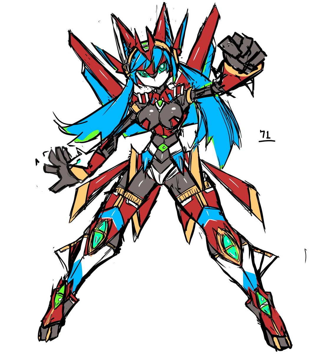 コンコレ用のお狐たちがラフのまんま随分溜まってきた 