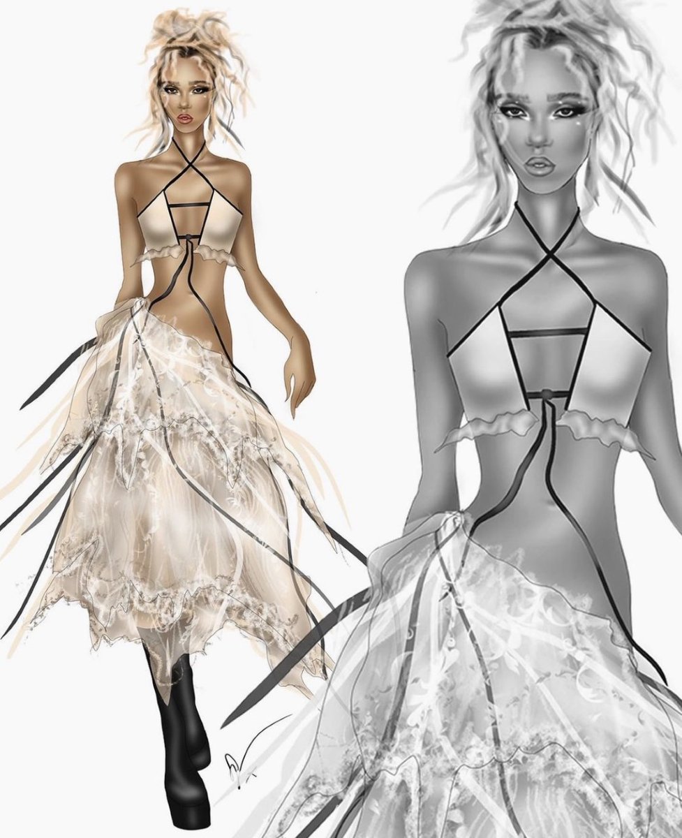 FIDM's tweet image. Don&apos;t be afraid to let the creativity flow. Illustrations by #FIDM Fashion Design student, Scarlett Dyer! Original designs inspired by @FKAtwigs. What personal projects are you working on? 👇

#fidm #fidmlife #procreate #fashion #fashionillustration #illustration #fashiondesign