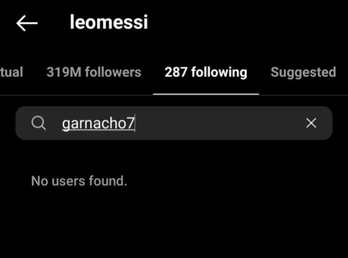 Messi has unfollowed Garnacho after he called Ronaldo the GOAT. Not so humble is he?