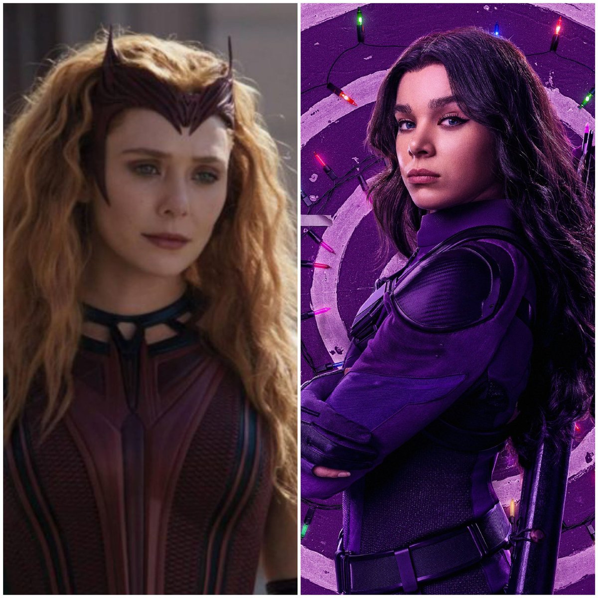 tribudeWakanda's tweet photo. ¿Con quién te quedas de estas dos diosas de #MarvelStudios y porqué?🤔

🔃 El poder y la magia del caos de #WandaMaximoff.

❤️ El desparpajo y puntería de #KateBishop. https://t.co/zxenlPuSkh