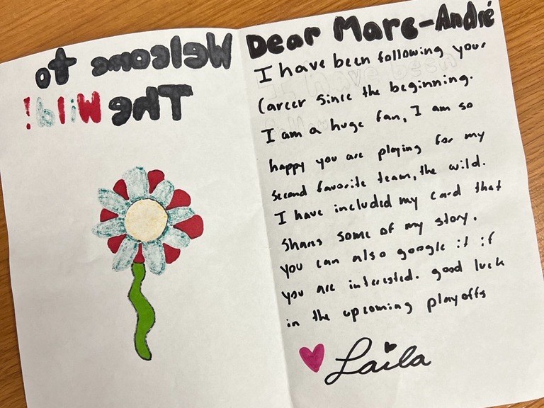 mnwild's tweet photo. Bigger than the game!

Fond words for the Flower from an amazing fan. Thanks, Laila ❤️ 💚 💙 💛 

#mnwild https://t.co/tarbkO0x13