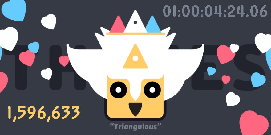 gideonwald's tweet photo. I scored 1,596,633 in @ThreesGame - &amp; here’s the answer to its last great unsolved mystery: how we know that the end block’s named Triangulous ⚠️

🙏👏 to ⁦@ekisacik37⁩ for the solve, ⁦@aeiowu⁩ &amp; ⁦@AsherVo⁩ for my fave phonegame ever. https://t.co/8PYt9MXeTd https://t.co/QVQNrRslbj