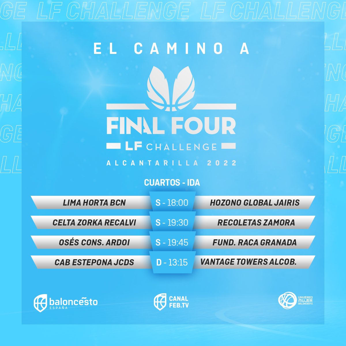 anna_caula's tweet photo. #PlayoffsLFChallenge 
1/4 de final amb participació catalana d’un club el @LimaHortaBasket amb humilitat i bon treball diari. 
📌 recompensa a una bona temporada vs @CBJairis https://t.co/jnUIHNNvKv