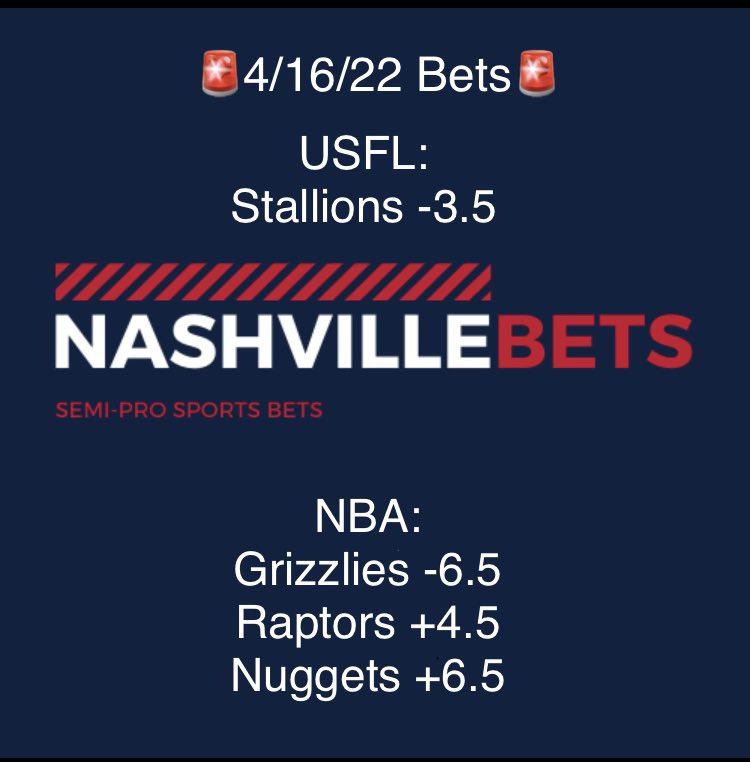 Nashville_Bets's tweet photo. Did someone say #USFL? Drop a like/RT if you’re riding the Stallions tonight! Spring football is here 👀

#NBA #ESPN #GamblingTwitter #NBATwitter #bettingtips https://t.co/2lHUyPDsu8