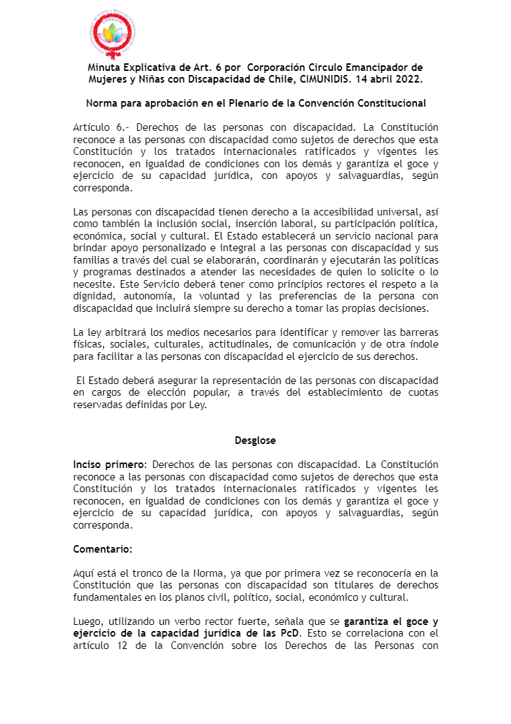 Cimunidis1's tweet photo. La Norma propuesta contiene elementos claves para las PcD y el ejercicio de sus derechos diversificados. Se utiliza una fórmula compactada o sumaria, ya que esta norma va a convivir con otras en relación a distintos sectores históricamente marginados. https://t.co/3I6sKiXWpK