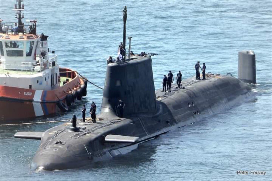 WarshipCam's tweet photo. Royal Navy Astute-class fleet submarine HMS Audacious (S122) coming into Gibraltar - April 16, 2022 #hmsaudacious #s122
* photos courtesy of @PeterFerrary https://t.co/mp8dioQ12O