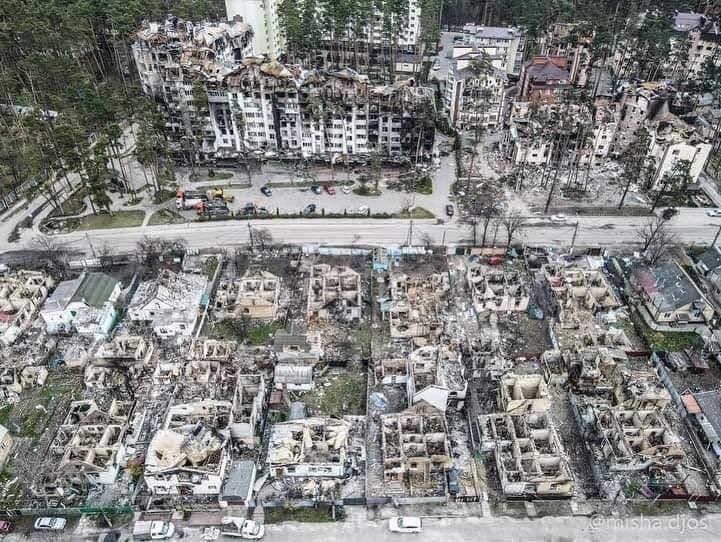 b_nishanov's tweet photo. These photos from the now-liberated Irpin in Kyiv Oblast. Look at what the occupiers have done in one month. Savages. https://t.co/kCNCqaqrn2