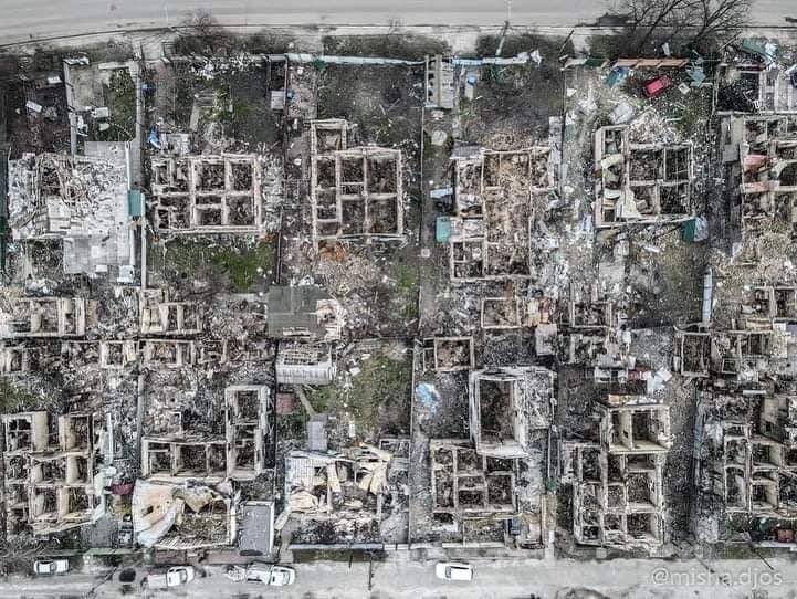b_nishanov's tweet photo. These photos from the now-liberated Irpin in Kyiv Oblast. Look at what the occupiers have done in one month. Savages. https://t.co/kCNCqaqrn2