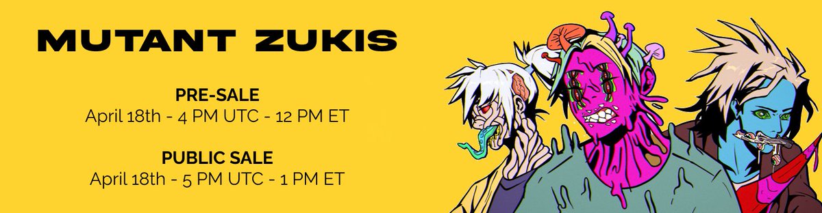 0xZuki's tweet photo. There was a massive explosion in the The Golden City... Radiation has spread and many Zukis have lost their lives. 

Now, the mutants are about to take over The Golden City...

Be prepared. https://t.co/w9hPbq5Gxt