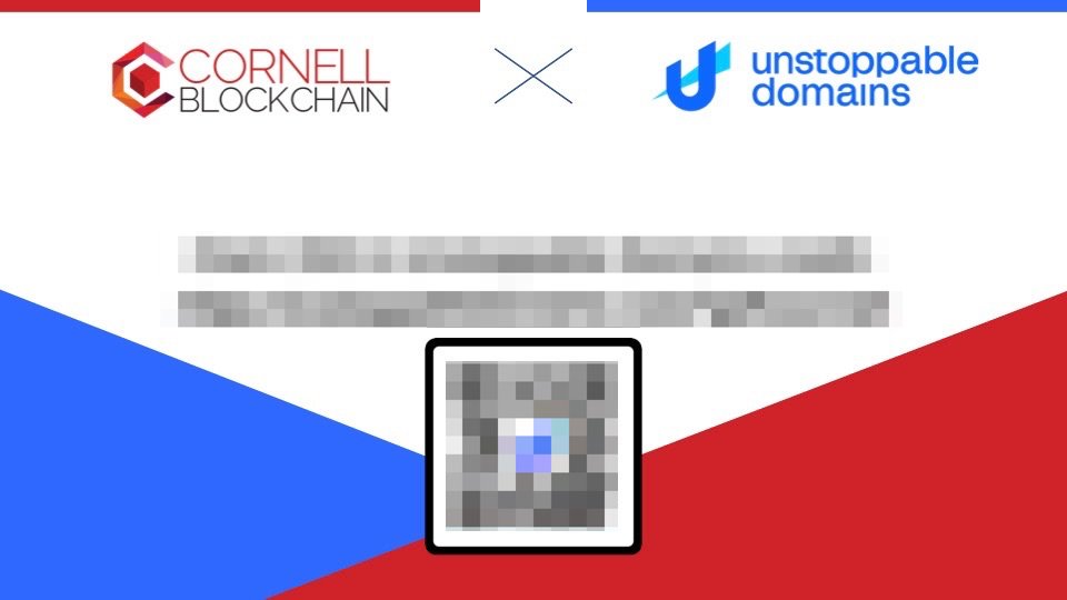 👀 Come find out how we have partnered with <a href="/unstoppableweb/">Unstoppable Domains</a> next Friday at the Cornell Blockchain Conference!