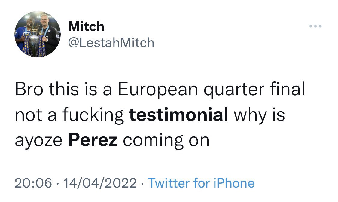 No Context Leicester City tweet media