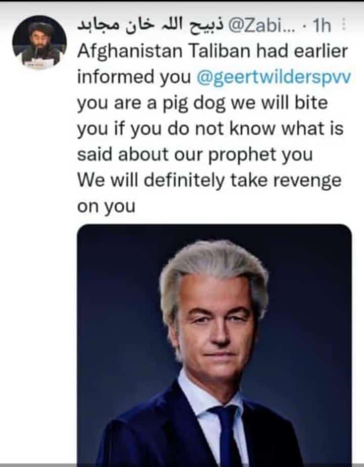 SaribRajput's tweet photo. Ahann❤️ Afghanistan tailban more power to you guys ❤️
  @geertwilderspvv
look like dog

#Afghanistan #Taliban
#PakistanZindabad https://t.co/4vAuTF2xSa