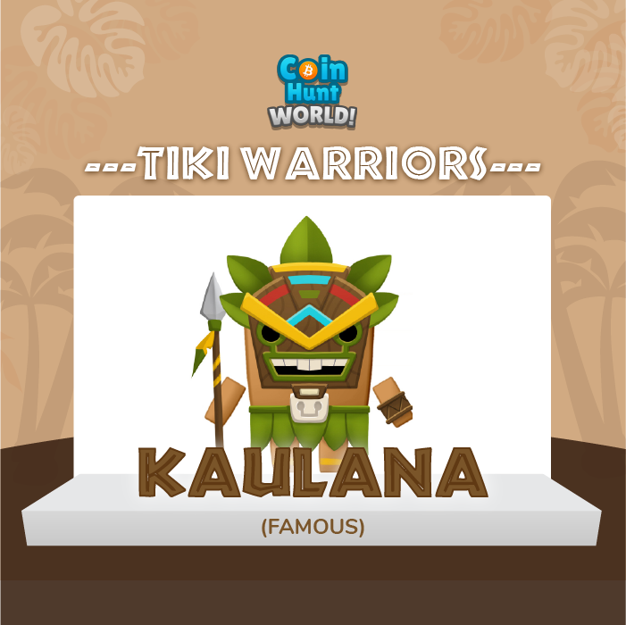 CoinHuntWorld's tweet image. Sneak peek of a Tiki Warrior! The famous (and fabulous) Kaulana!

Hunters, if you log into #coinhuntworld on 4/20 AND retweet this message 420 times by 4:20PM Pacific time on 4/20, you'll receive another bonus supercharged mystery box!

#bitcoin #ethereum #walkingforcrypto