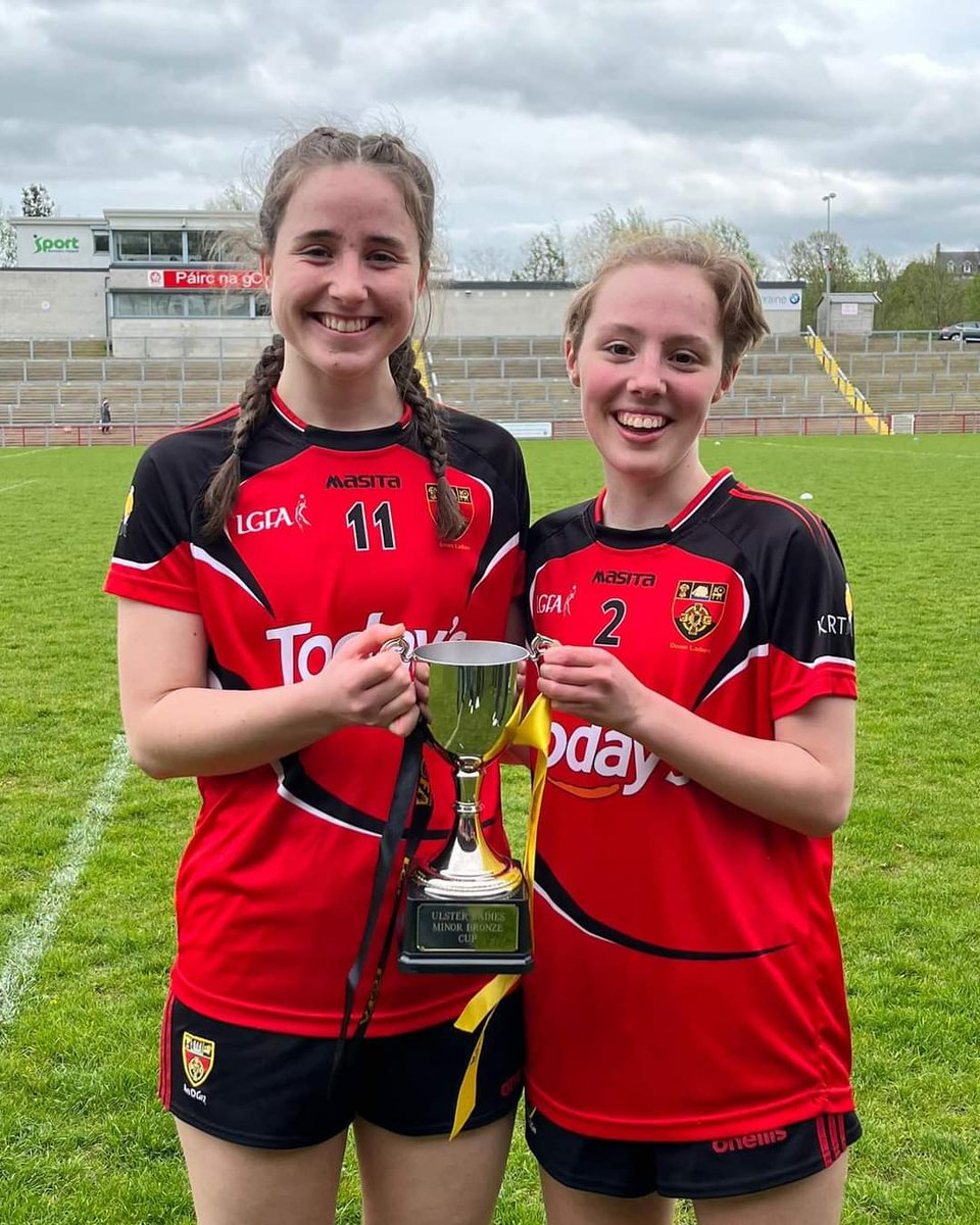 OLSPCKPE's tweet photo. Congratulations to our Year 14 student Ciara McCullough no 11 winning the Ulster minor bronze championship with @DownLGFA @CarryduffCLG Ciara has represented the College with distinction for seven years. Great to see her win today. #teamknock #twocounties https://t.co/9ZmGiINOA9