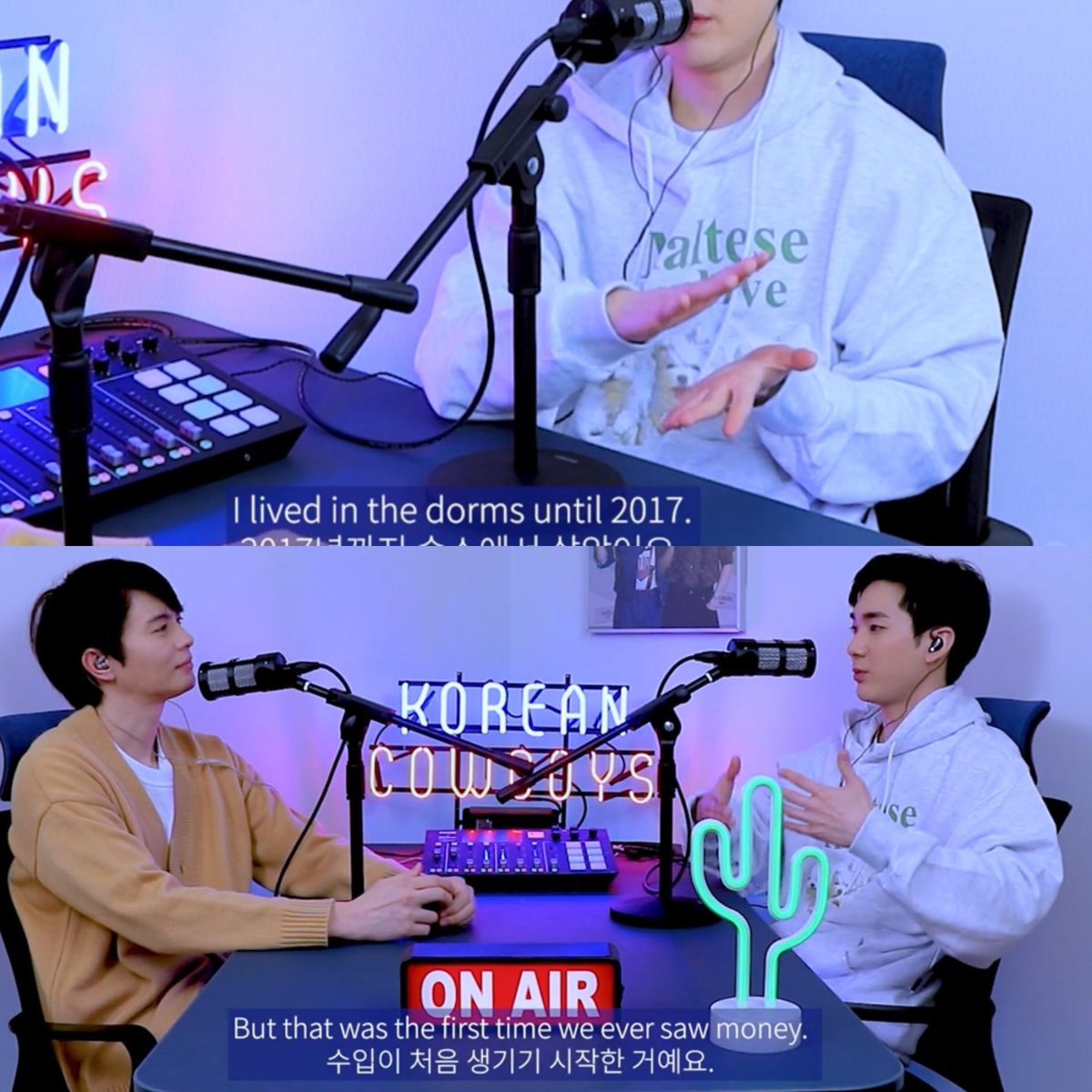 UpdateKBoys's tweet image. ABSURDO! O Aaron falou que a primeira vez que a Pledis deu dinheiro ao NU'EST foi em 2017.

Ele disse que no ano foi quando o grupo começou a ganhar “um bom dinheiro”, e então foi a primeira vez que os membros viram dinheiro. 😢