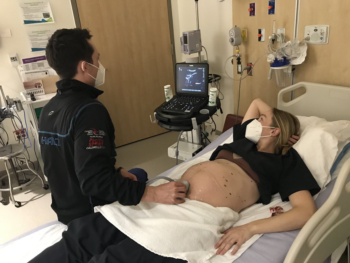 KajsaBrita's tweet photo. It’s not everyday that the patient’s partner can do their third trimester scan ❤️
So thankful for this little peanut despite the back pain and fatigue, and for @tdhont ‘s ultrasound skills https://t.co/kpsm9DfVEg