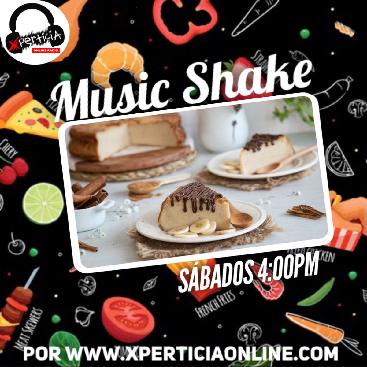 XperticiaOnline's tweet photo. 🔵TODOS los SÁBADOS 4:00pm (Hora Bolivia) escucha:
"#MUSICSHAKE!🍭". Conduce: America Medina. Un programa dedicado a la gastronomía!✨
Solo en: https://t.co/qu4huALGR3
#XperticiaOnlineRadio
#RecetasDivertidas #Recetas #Alimentación https://t.co/7V36YTe98S