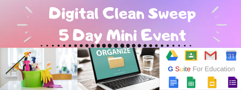 technotchr's tweet photo. Back by popular demand and shortened to fit within 1 week, it's my signature course: Digital Clean Sweep
Who is going to join me?
It's both free and freeing! #kaiserPD #digitalcleansweep
https://t.co/pfEqJaroyx https://t.co/NEZblMz7pi