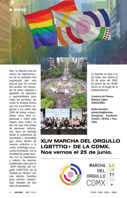 La Marcha es de la Comunidad LGBT+, nos vemos el 25 de junio del 2022. 10am. ?ngel de la Independencia