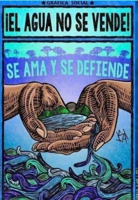 BjrnHoffmann4's tweet photo. Agua elemento esencial para la vida, bien común y derecho de tod@s.
#CaravanaporelAguaylaVida #NuestraLuchaEsPorLaVida #aguaesvida2022 #SlumilvaconlaCaravana #NetzderRebellion https://t.co/EpHhjmI4KH