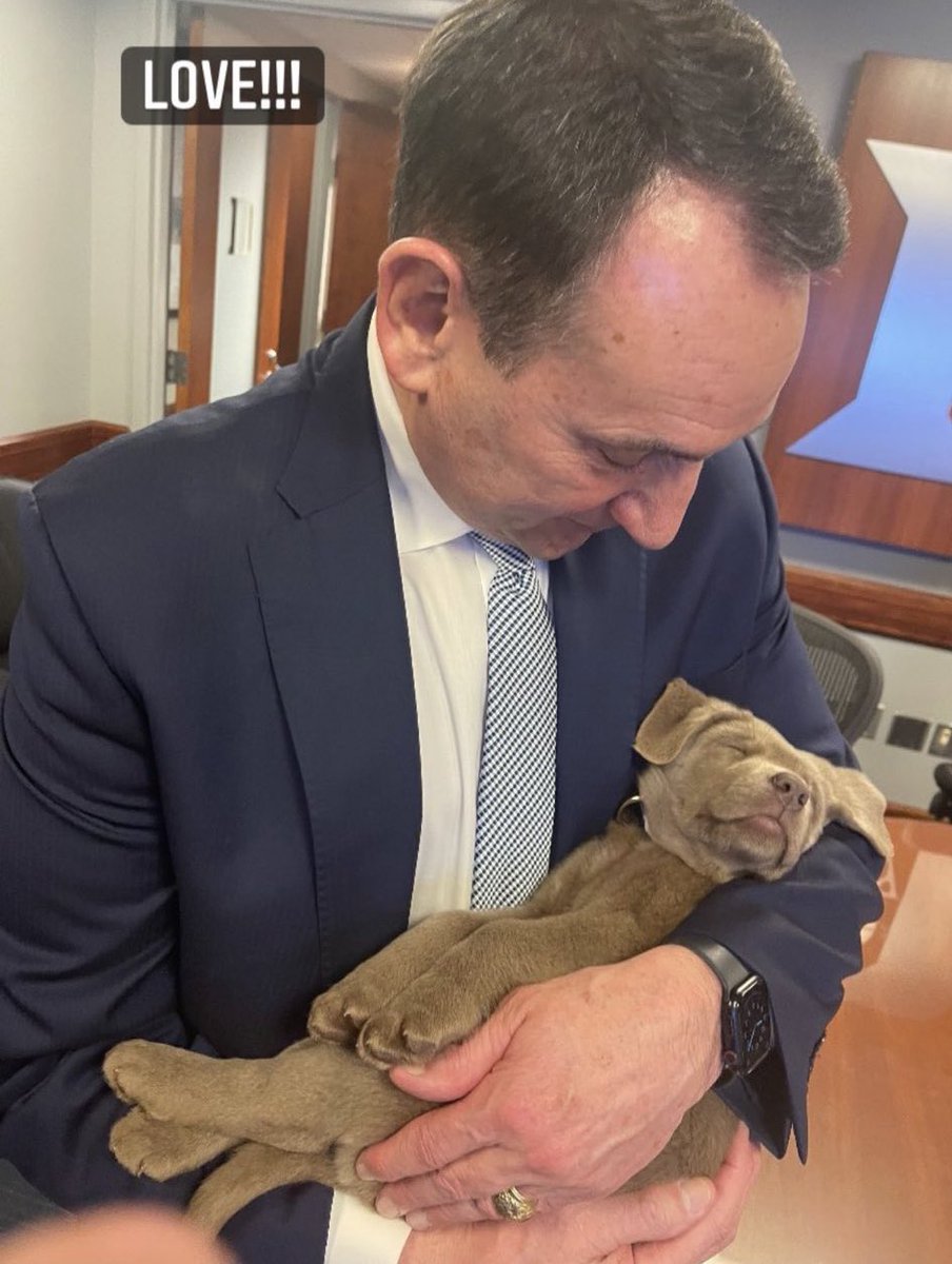 Coach K and his newest recruit 💙