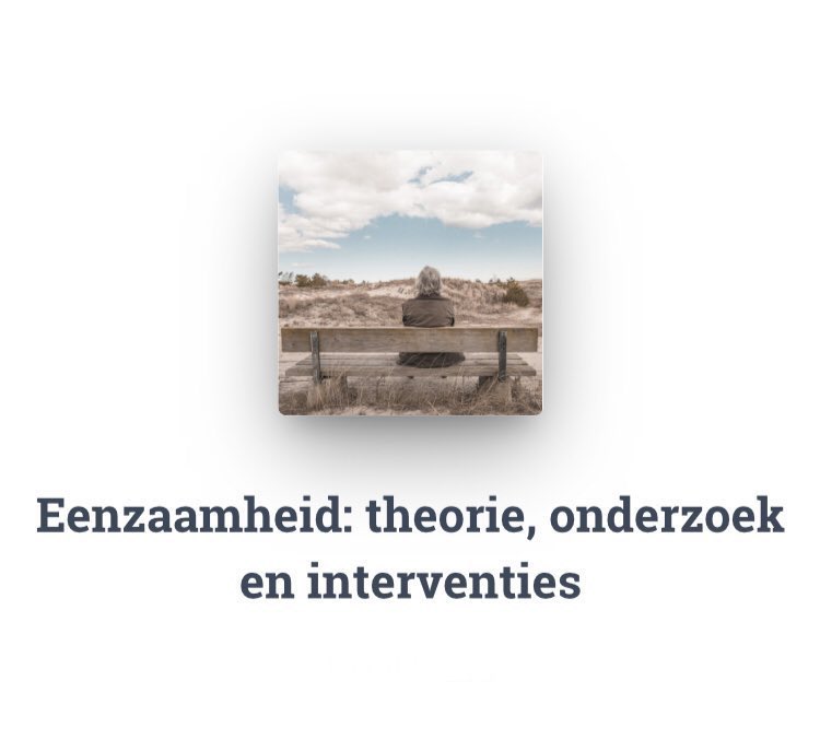 NSV Academische Leergang-bijeenkomst 4 ‘Eenzaamheid: theorie, onderzoek, interventies’ vindt plaats op vrijdagmiddag 13 mei 2022. Wat is de huidige stand van wetenschappelijke kennis over eenzaamheid, de oorzaken en effectieve interventies? Meld je aan via:sociologie.nl/eenzaamheid-th…