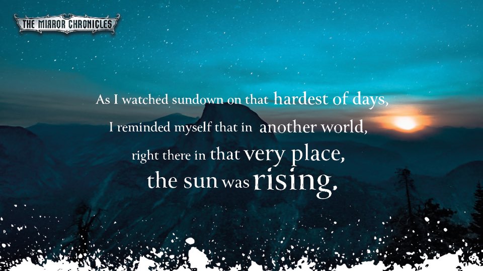 Another glimpse in the mirror of The Mirror Chronicles… here’s an epigram from the final instalment, The Last Night. bit.ly/3xs7P9a #middlegrade #epicfantasy