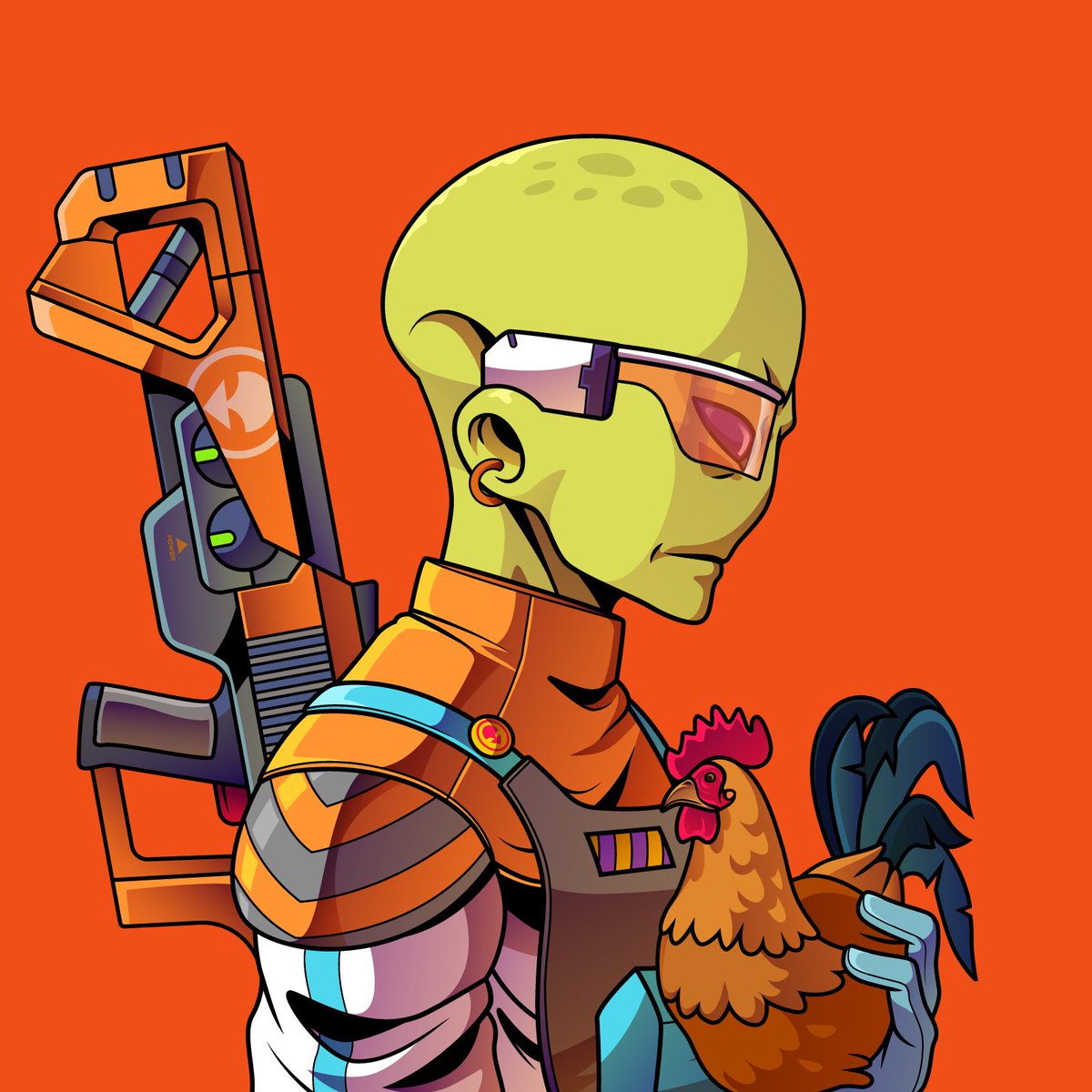 tentankling's tweet photo. Soooo..... @havocworlds I minted this with so many orange traits! Is this somewhat a set or considered a 1/1? Either way, loving this project! https://t.co/ZCWklvtJ6Z