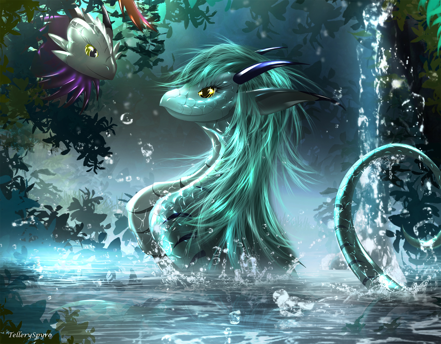 water dragon concept art