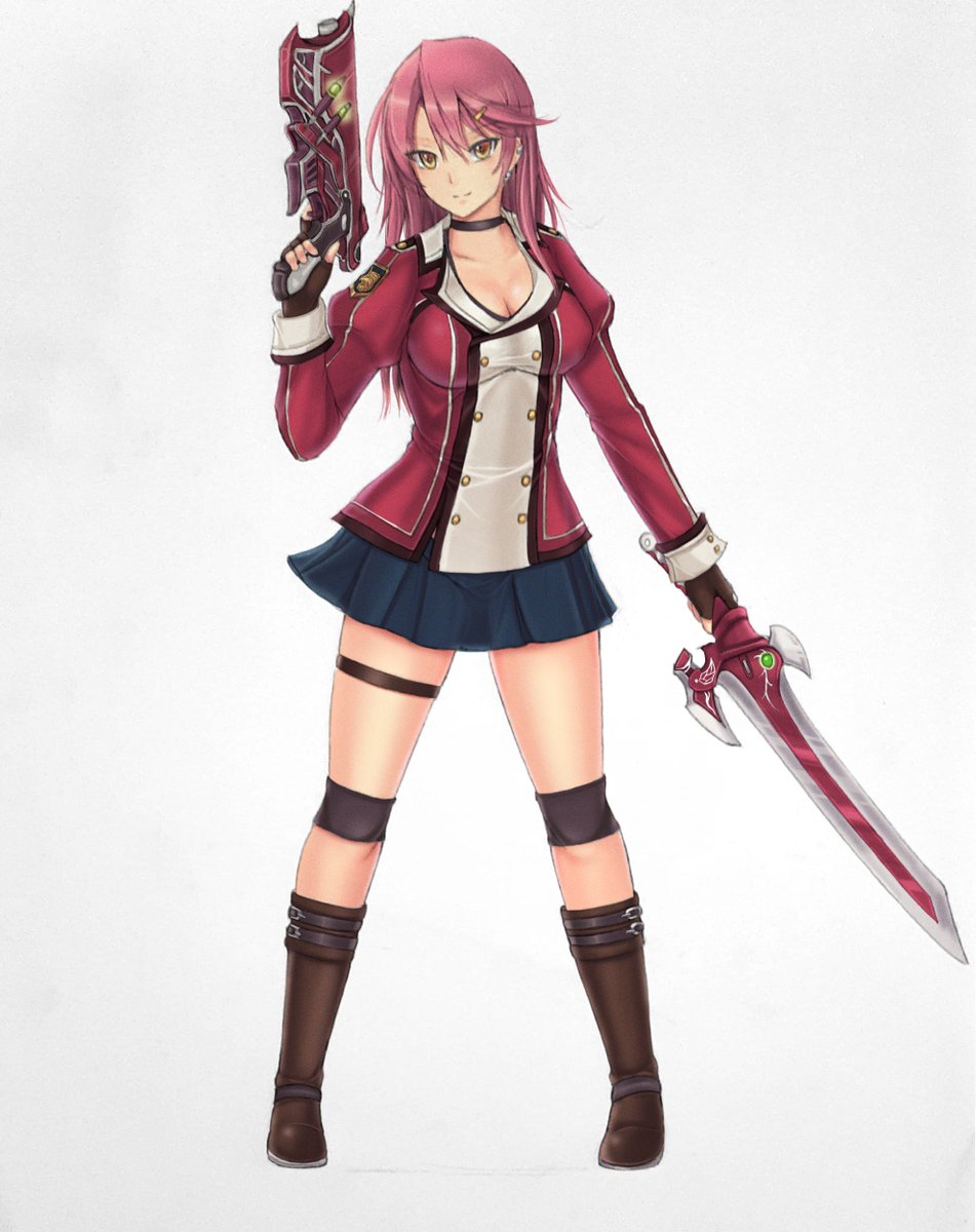 NotEjhay's tweet photo. *plays pulsation to tomorrow*

Done! Teenager sara valestein as a member of class 7 😁

Got lost on the details of her weapon but it was fun XD https://t.co/fdXbbQ1Y5f