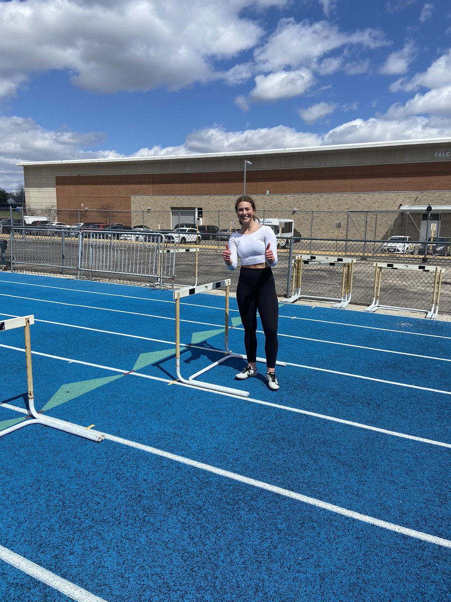 FalconXCTF's tweet photo. Welcome back Allie. Seven month post ACL, meniscus, reconstruction surgery. Ready to hurdle!! https://t.co/kbxfMDRy1f
