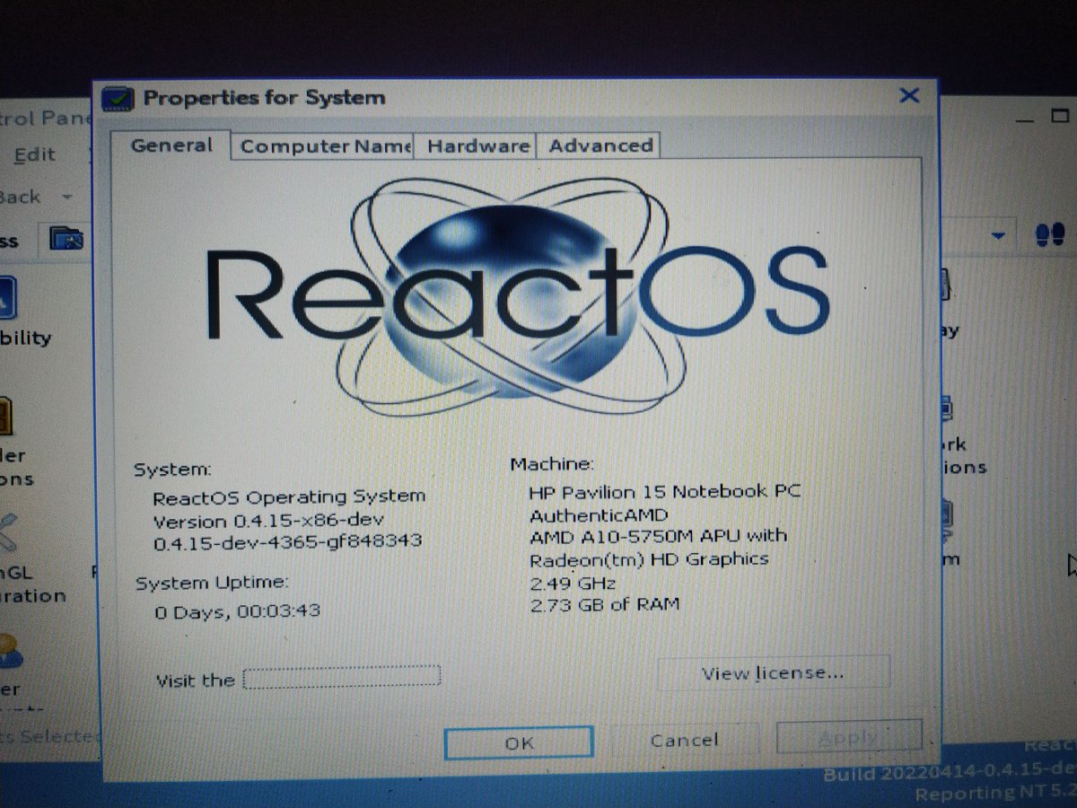meditation flåde trimme ReactOS on Twitter: "#ReactOS installs (setup was started with USB boot!)  and runs on HP Pavilion 15-E084CA! Test: JoJo Autoboy #softwaredevelopment  #SoftwareTesting #developers #opensource https://t.co/pmzRpJxjEF" / Twitter