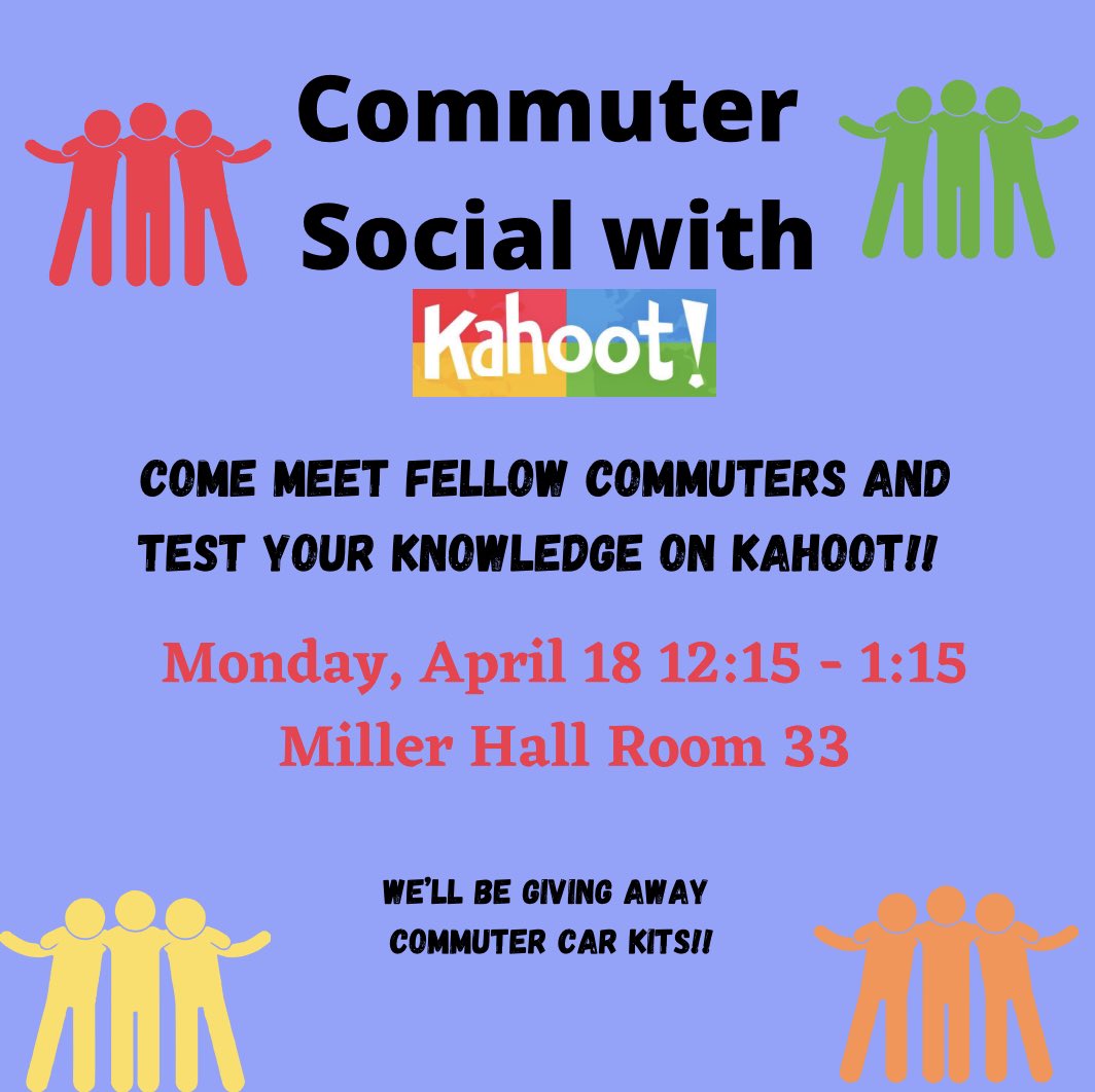 To kickoff Commuter Appreciation Week, come play Kahoot! with fellow Commuters, grab a Commuter Car Kit, and unleash your competitive side!