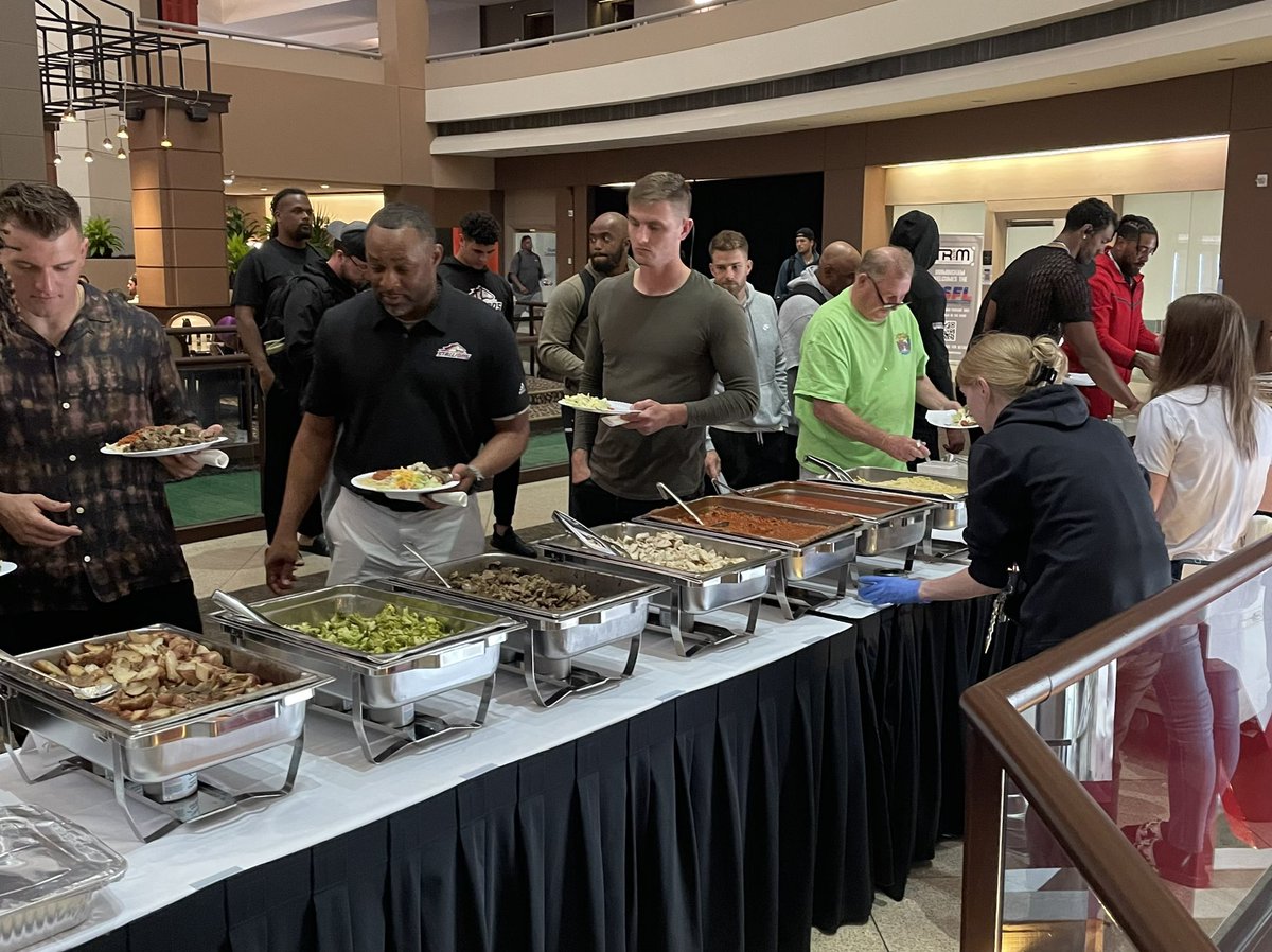 How do you do pre game meal in the USFL Hub Model? You break bread together. Let’s hope that’s the only thing they break!