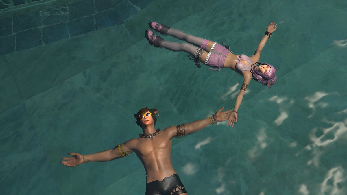 _vyks's tweet photo. just chillin w/ @Lionheartex & all the fellow crawlers <3 #poolparty #goodtimes #bestFC @PreachGaming https://t.co/ssHPZI9cNg