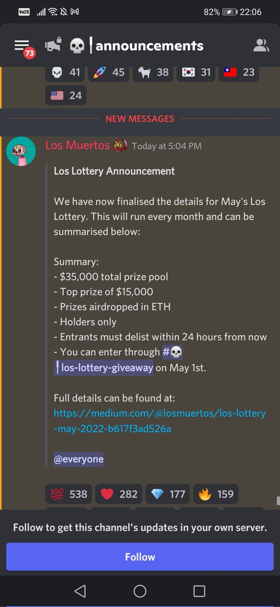 If you want to win out of the 35k$ price pool, get yourself a Muertos, make sure it's delisted and come vibe in the community ❤️

#vivalosmuertos
