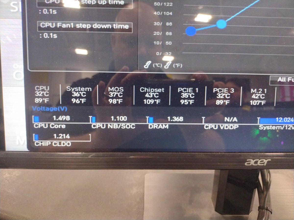 FHReviews's tweet photo. Also before the last crash I was able to run the BIOS for a bit, no temp or voltage issues prior to the constant code 70 https://t.co/SdQr17EOZg
