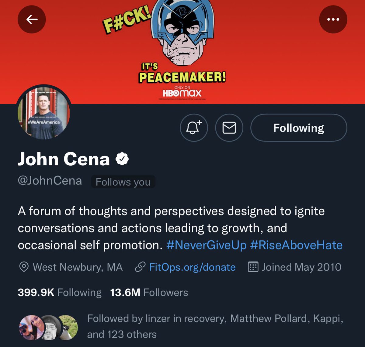 dtate_2002's tweet photo. #SaturdayThoughts as thank you to @JohnCena for the #follow https://t.co/4V4uWxL29J