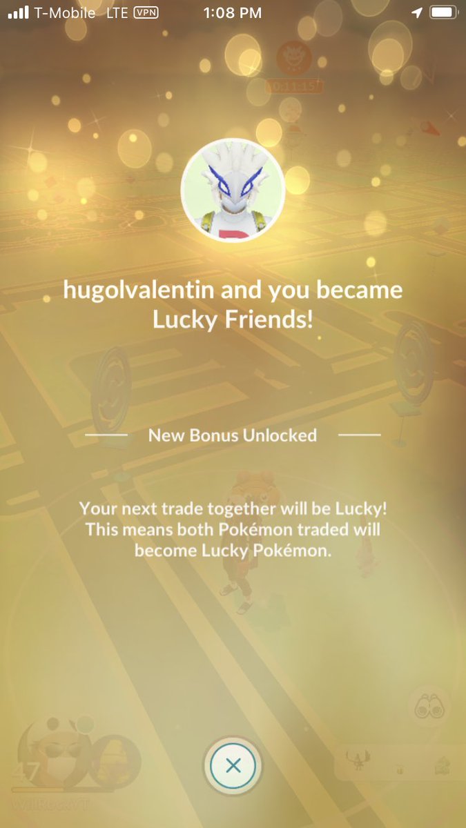 WillRockYT's tweet photo. Wow!! Now that we are far away we finally get Lucky friends. That's messed up!! Well next time I visit NYC we gotta do this trade then @HugolValentin Yeeiii Yeeii!! #RockNation #HugoSquad #PokemonGOfriends https://t.co/DzHbjMGDnW