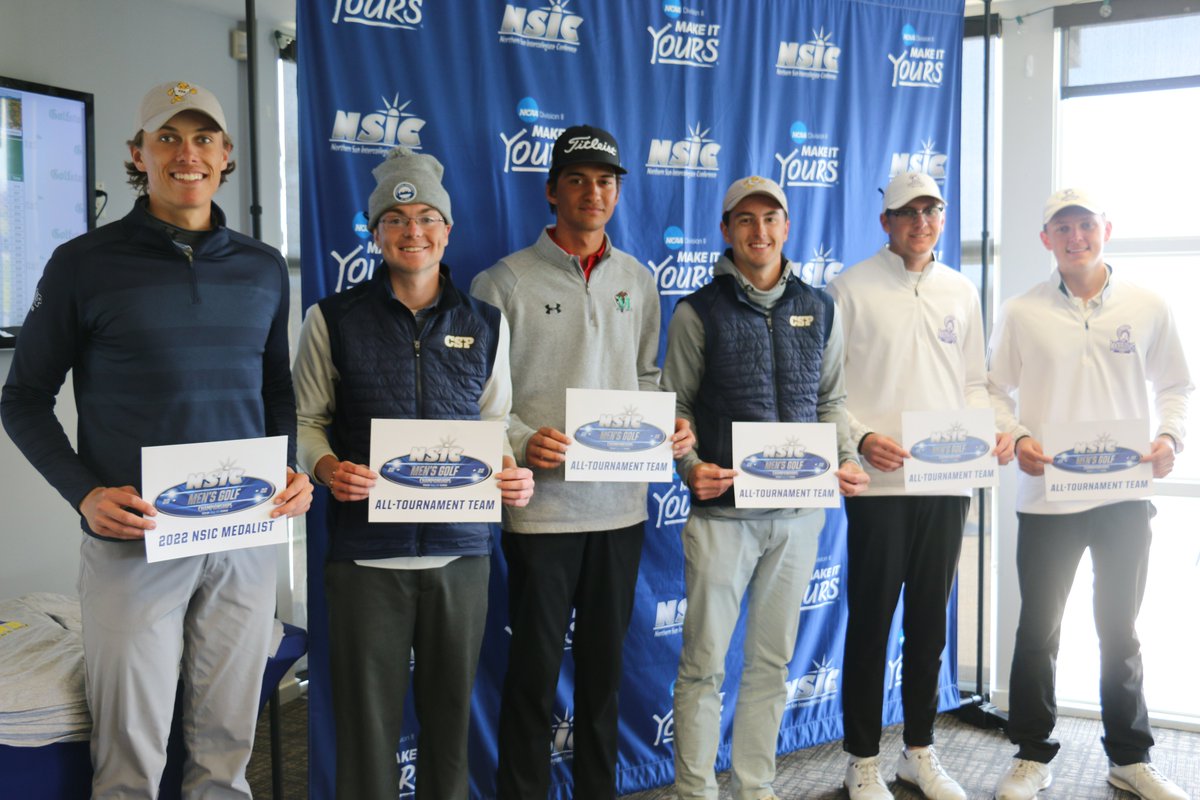 2021-22 #NSICMGolf All-Tournament Team
 Thomas  Huettl, <a href="/CSPBears/">Concordia St. Paul</a> 
 Carlos Caloca, <a href="/MSUBeavers/">Minot State Beavers</a> 
 Brandon  Sperling, CSP
 Taylor  Zack, CSP
 Abraham  Elmore, <a href="/WinonaStateATH/">Winona State Warriors</a> 
 Bennett  Thomas, WSU
#YourTimeToShine
NorthernSun.org/NSICMGolf