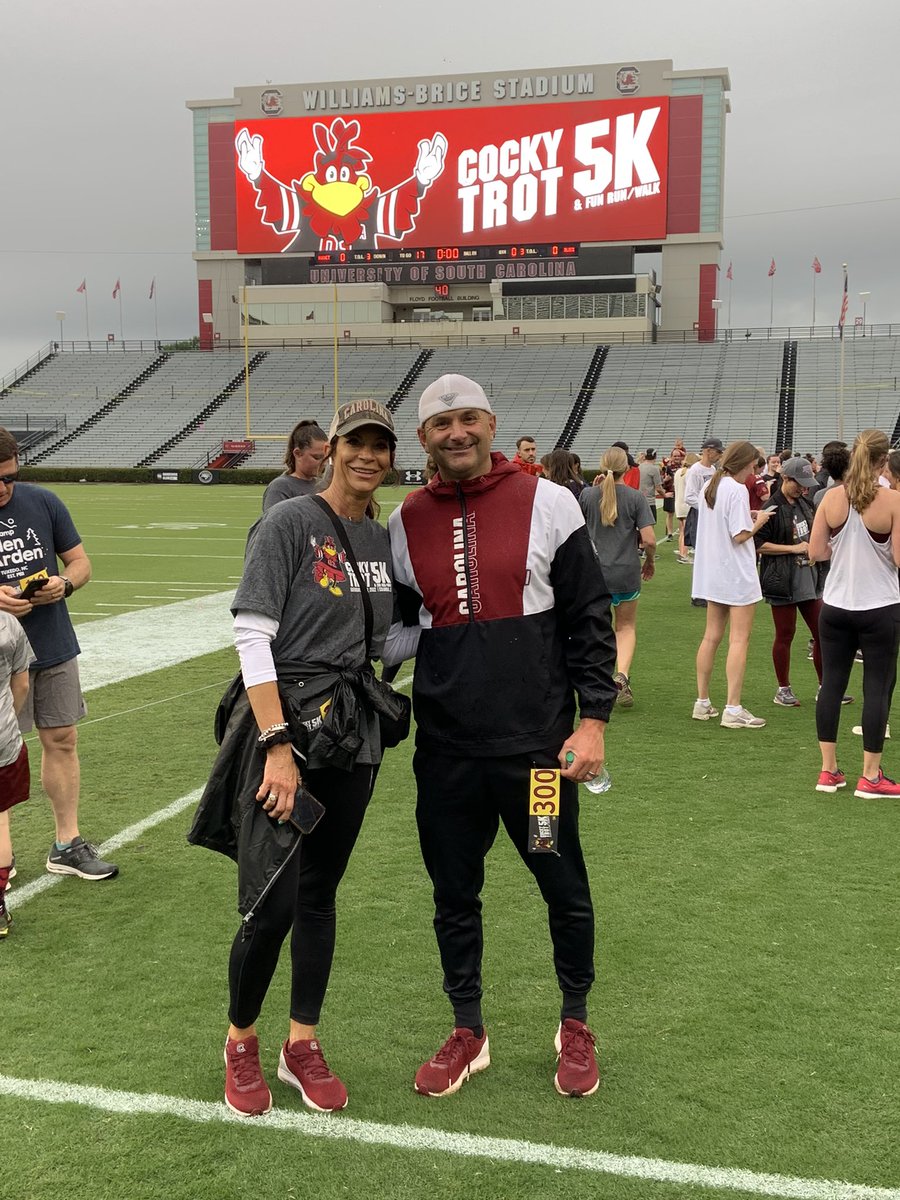 Great day for The Cocky 5K Trot with the wife at William Brice Stadium this morning!  <a href="/ColtenGauthier/">Colten Gauthier</a> <a href="/47mamaG/">Kristie Gauthier</a>