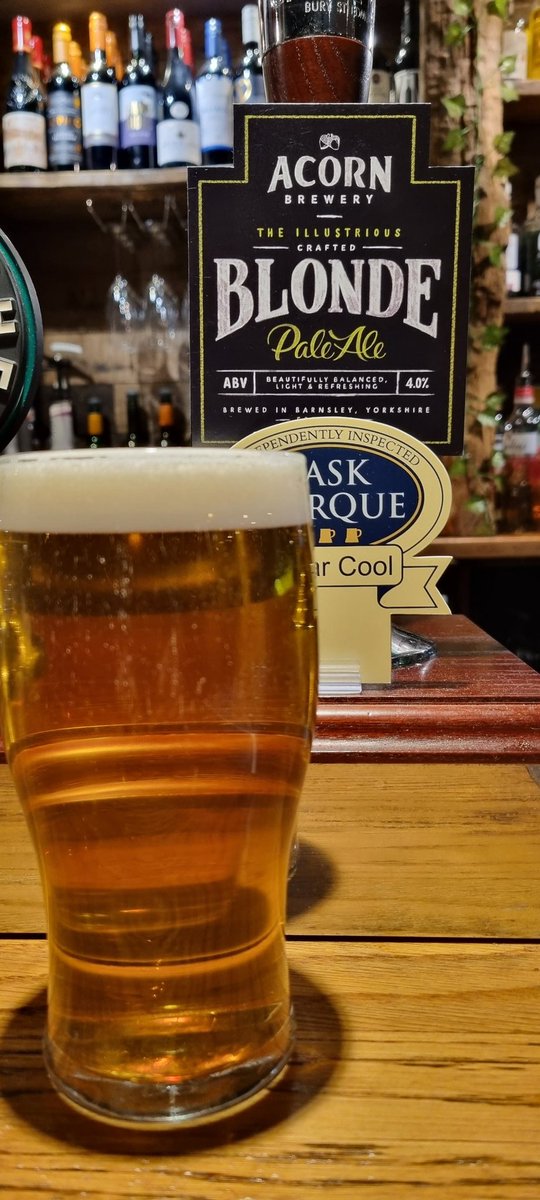 Well, the Harlow Blonde didn't last long!!

We have <a href="/AcornBrewery/">Acorn Brewery</a> Blonde up next, a firm favourite here 😋🍻

#harrogate #beckwithshaw #caskale #goodbeerguide #perfectpint