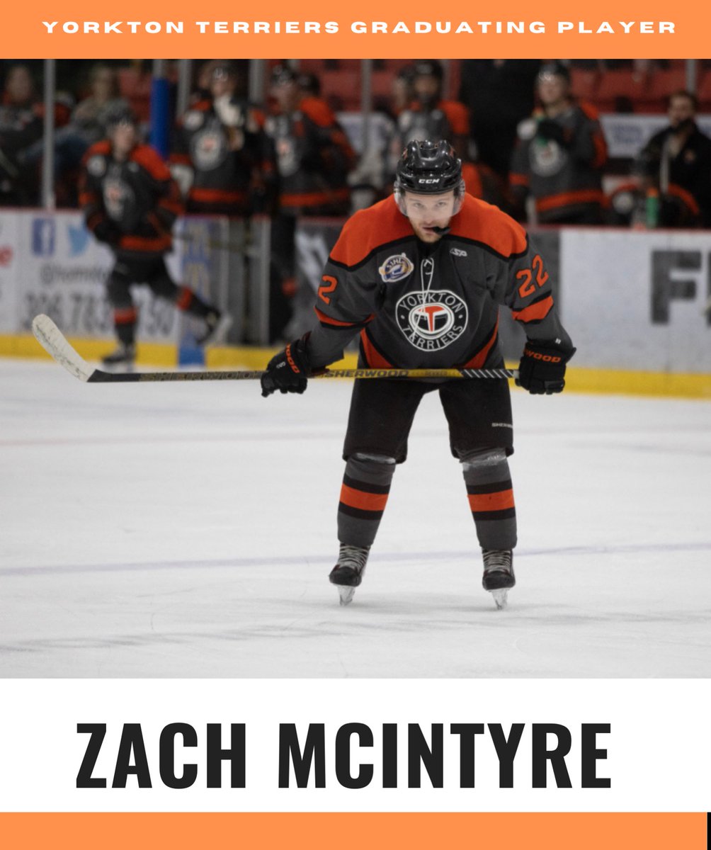 After being acquired via trade to his hometown club, Zach McIntyre fit right into the Terrier lineup. 

A veteran of 168 games played, McIntyre brought a lot to the Terriers, including a personality like no other

Thank you Zach and family for your contributions to the Terriers!