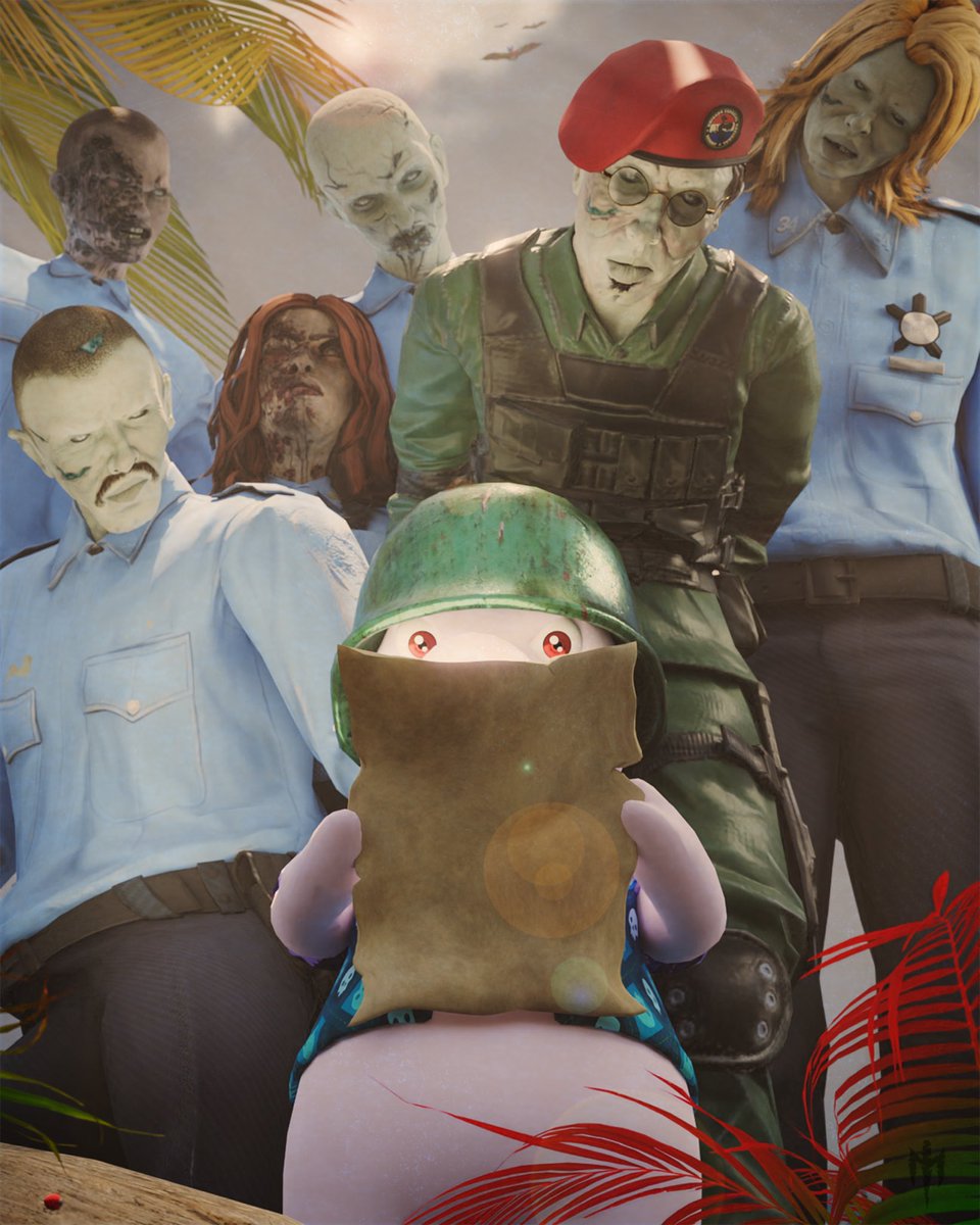 Caraj*! Our “secret” roadmap  has been stolen by Canelo and his zombie gang 🐽🧟‍♂️. Quickly! There’s no time to lose! Join our Discord  today and be part of the selected crew of Artists  and Fans that will help shape Mambiland’s future #mambiland #digitalartists #artistcommunity