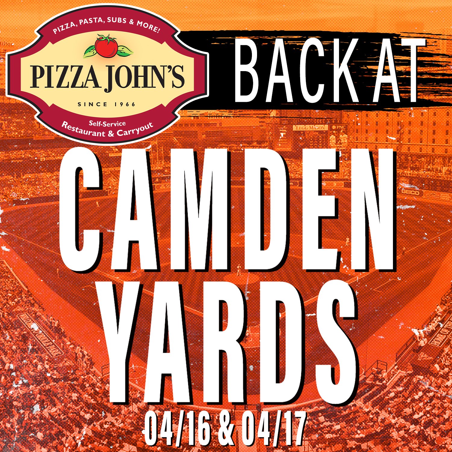 Pizza John's on Twitter "Pizza John's is at Camden Yards this weekend