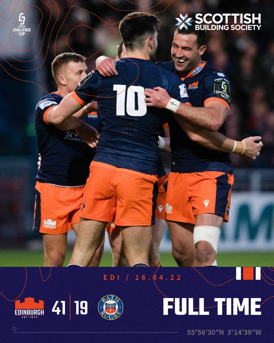 EdinburghRugby's tweet photo. 🔥👊 𝐇𝐎𝐖 𝐆𝐎𝐎𝐃! We're into the QFs!! 

Brought to you by @_ScottishBS
  
#AlwaysEdinburgh https://t.co/etT3FRMcGj